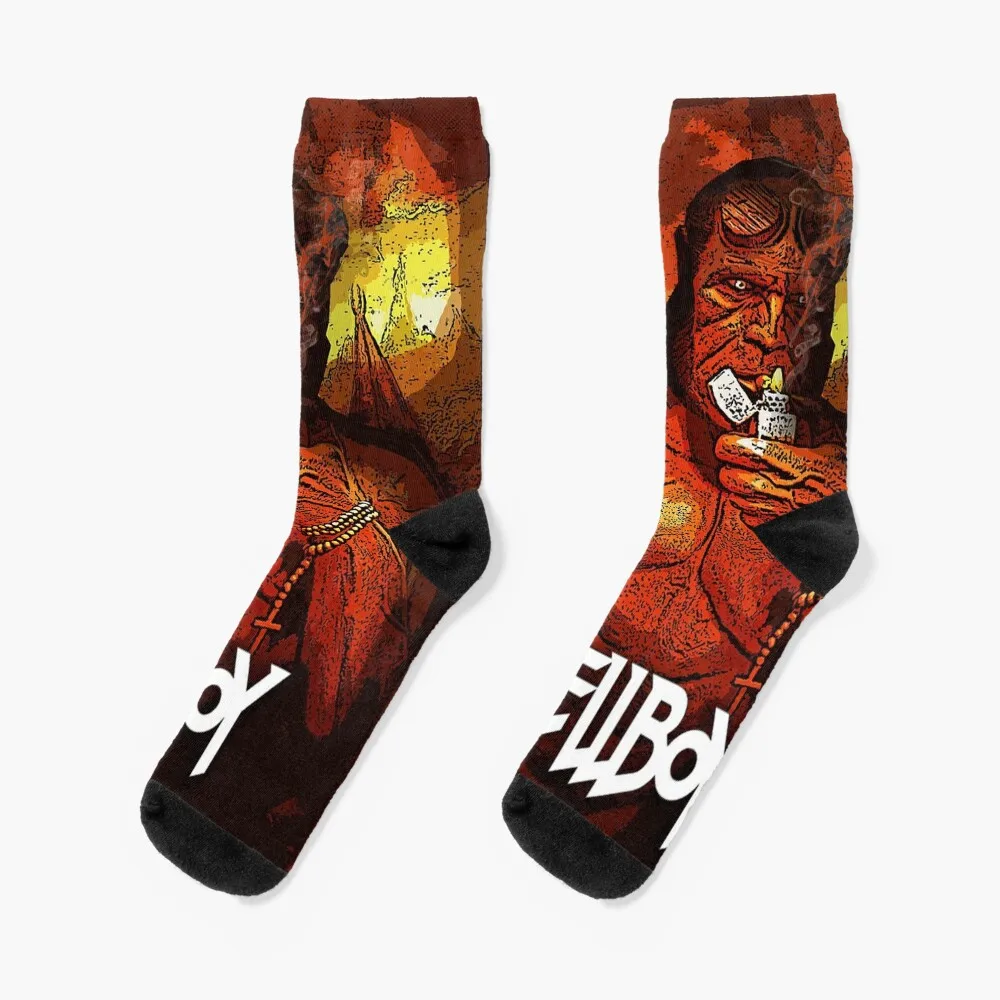 Hellboy Socks hiphop winter thermal socks professional running socks cute socks Socks Man Women's