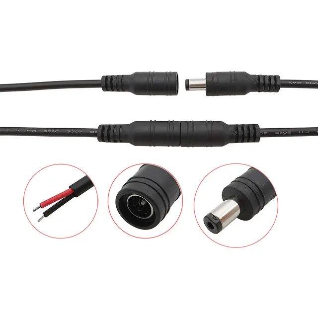 Dc Connector 5pair 12V 5.5x2.1mm Male + Female DC Power Socket