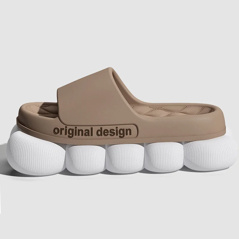 

WDZKN Summer Home Slippers Women Thick Bottom Anti Slip Massage Indoor Bathroom Comfort Concise EVA Cloud Couple Slippers Men