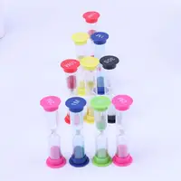 6Pcs Sand Timer Plastic Hourglass Timer Colorful Sandglass Hourglass Small 30sec/1min/2mins/3mins/5mins/10mins Sand Clock Timer 2