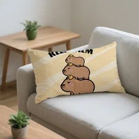 Mignon intéressant Kapibala housse de coussin Rectangle taie d'oreiller impression chevet canapé chambre décoration de la maison taie d'oreiller 5