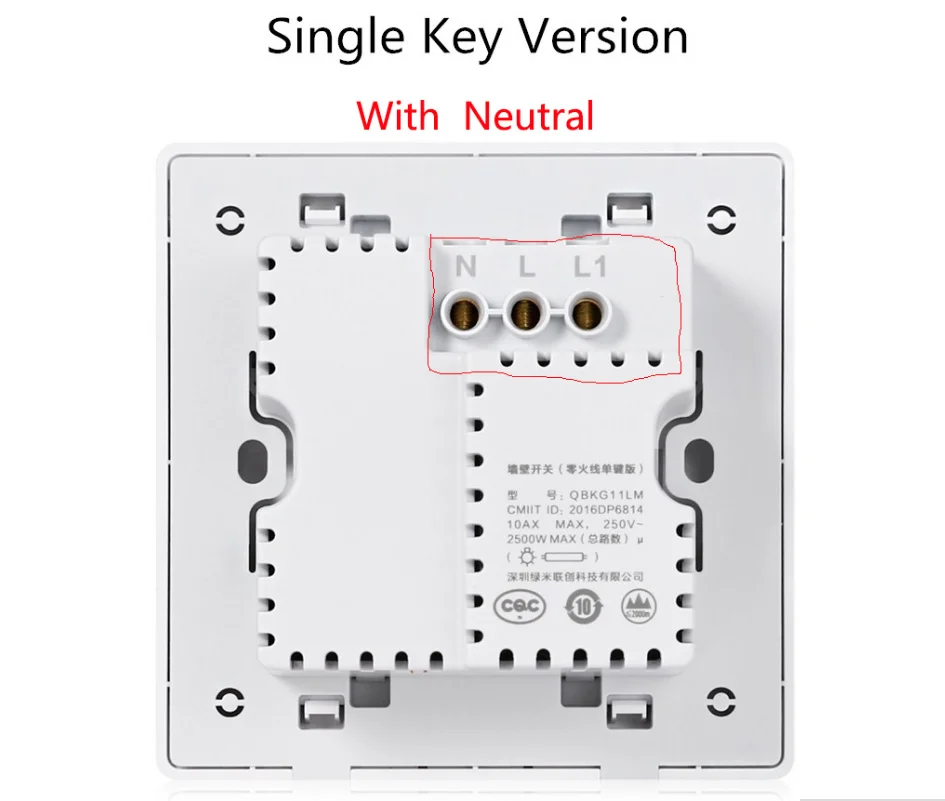 Wall Switch D1 ZigBee Smart Wireless Key Light Remote Control Fire Wire With /NO