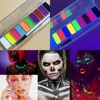 UV Luminated Black Light Body Paint Set with Brush,10 Colors Water-Soluble Paste Fluorescent Neon Oil Face Body Art Paint Makeup 3