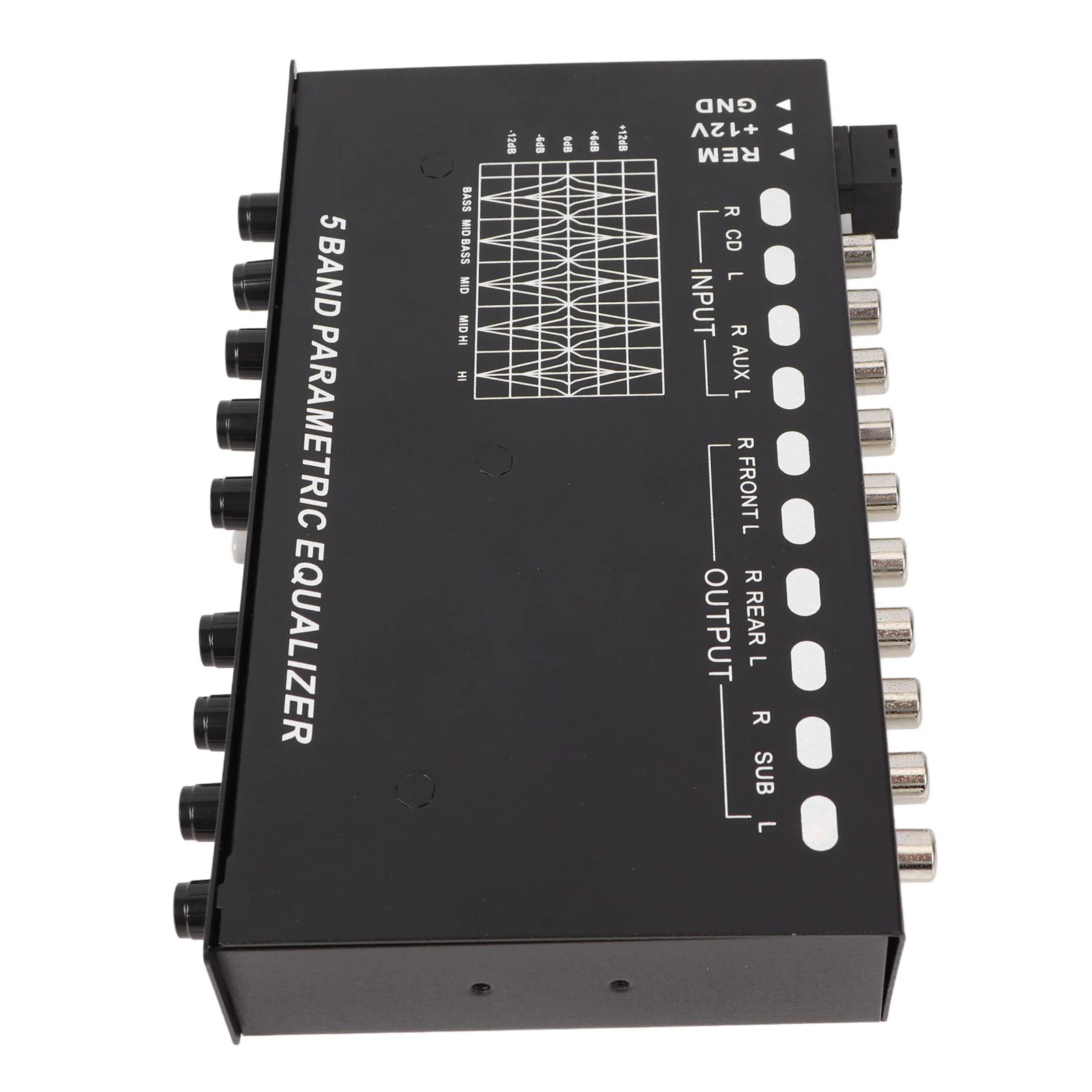Sound Amplifier Audio Equalizer Car Stereo Equalizer Adjustable 5 Bands Precise Tuning EQ Tuning Crossover Amplifier Graphic Equalizer Car Accessories