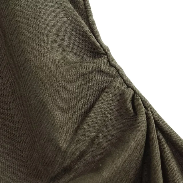 vestido de linho de padrão torcido