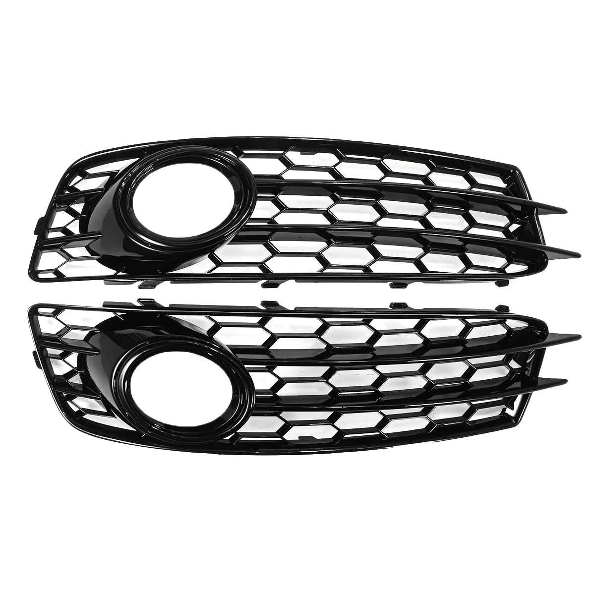 Pair HONEYCOMB Car Front Bumper Fog Light Lamp Grille Grill Cover Mesh for Audi A3 8P S-Line 2009-2012 Front Grille 8P0807682