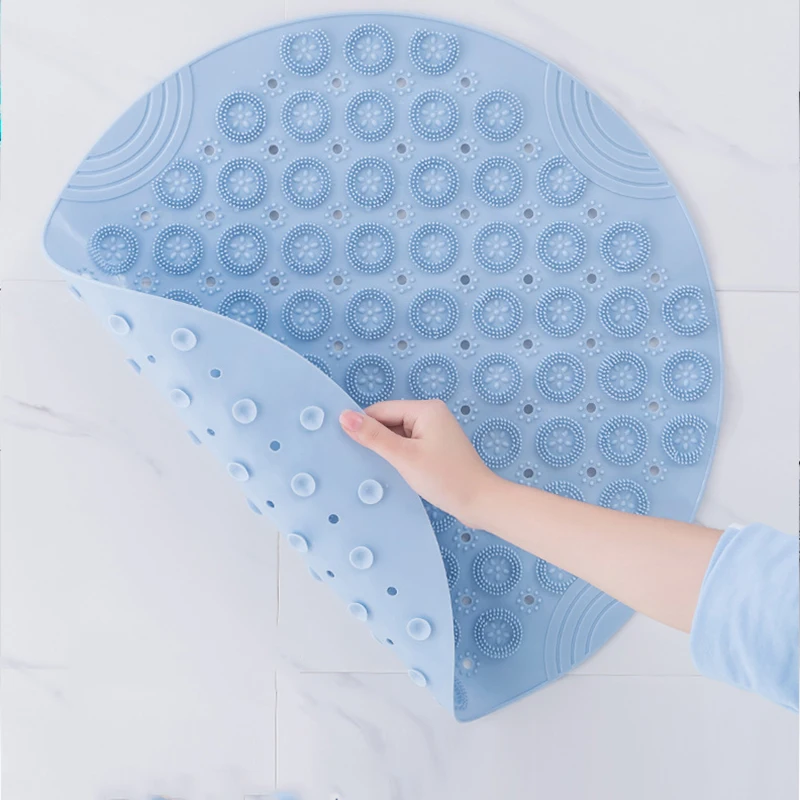 Round Pvc E Bathroom Mat Hydrophobic Suction Cup Mat Bathroom Mage Mat 53 X 53 Cm