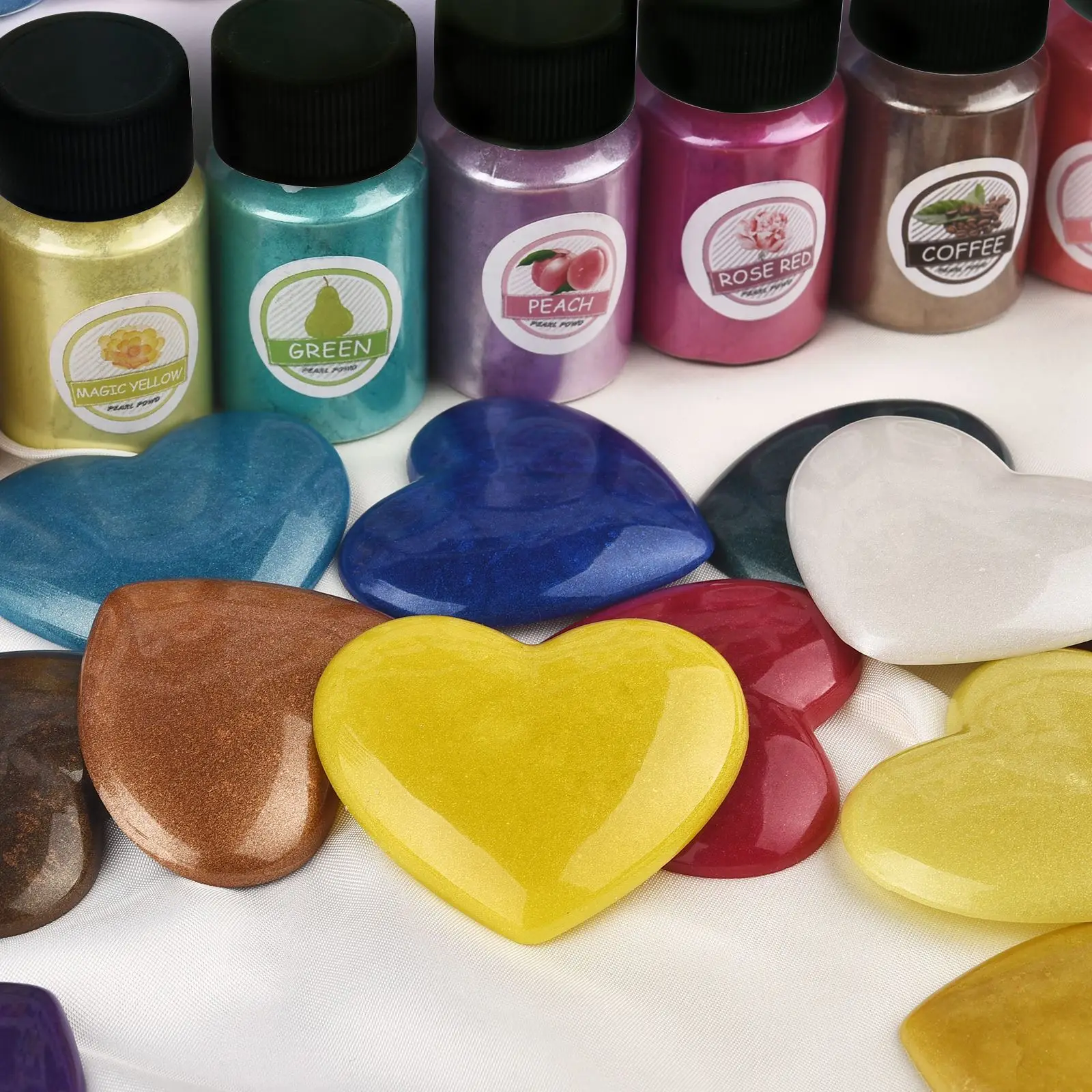 Epoxy Resin Dye Pigments Set Mica Powder Pearl Colorants