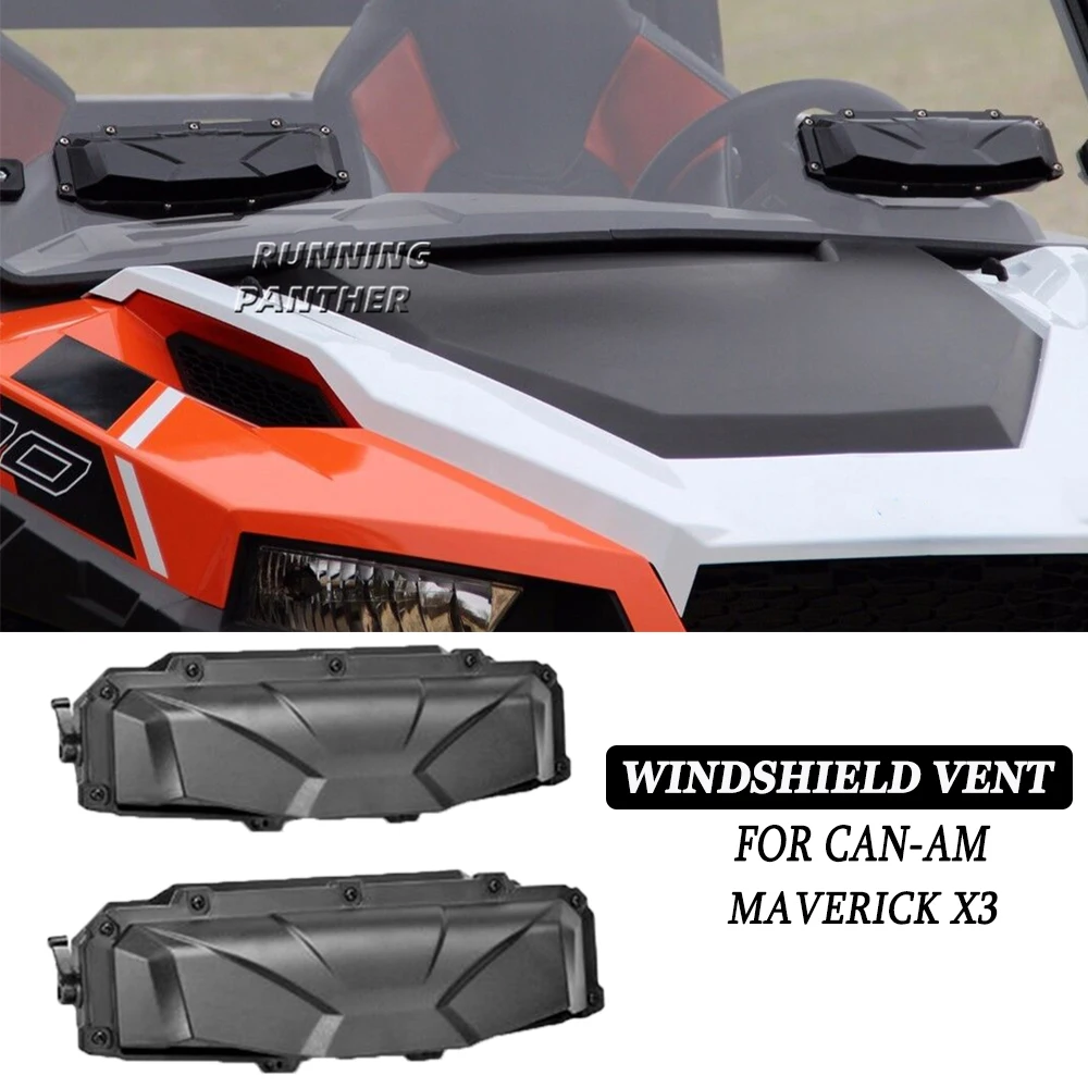 

For Can-am Maverick X3 Trail Sport Compatible With Polaris RZR 800 900 1000S UTV Windshield Roof Vent Install Kit Defrost Defog