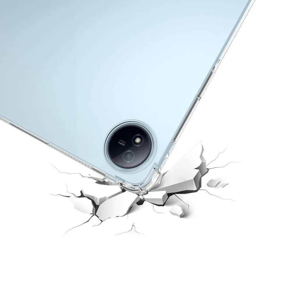 Shockproof Transparent TPU Tablet Cover - Soft Protective Back Case