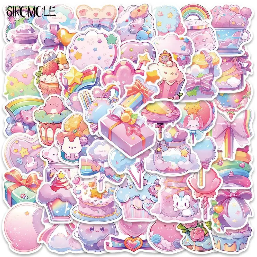 

10/30/50PCS Cartoon Pink Cute Candy Item Graffiti Stickers Kawaii DIY Travel Luggage Guitar Fridge Laptop Sticker Kids Decals
