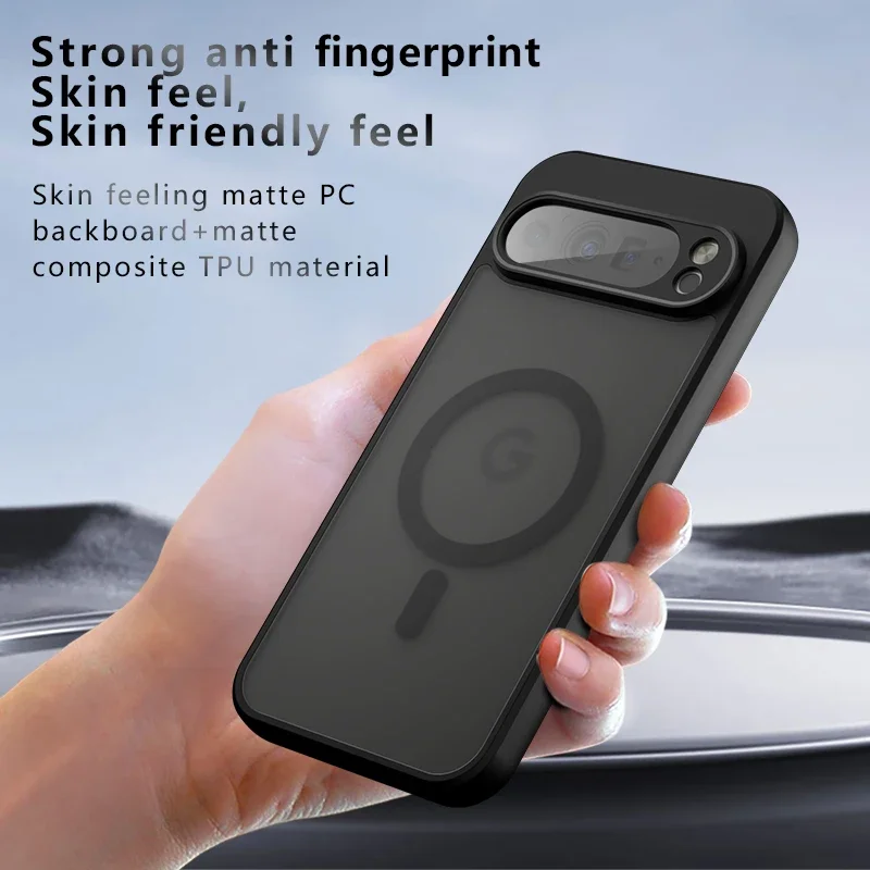 Magsafe phone case for Google Pixel 9 Pro XL Business Matted Magnetic Airbag Anti-fall Protective Case for Pixel9