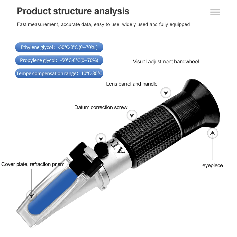 Hand Held Automotive Refractometer for Freezing ATC