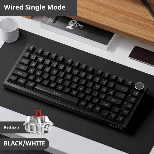 AJAZZ AK820 Gaming Mechanical Keyboard: 70% Compact Layout / RGB Backlighting / Hot-swappable Switches - Ideal as an Office Gift