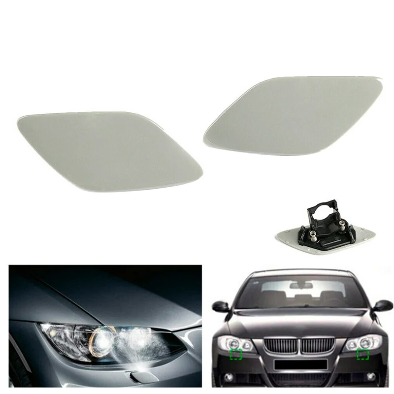 

Front Left Right Headlight Washer Nozzle Cap Cover for -BMW 3 Series E92 E93 2005-2013 61677171659 61677171660