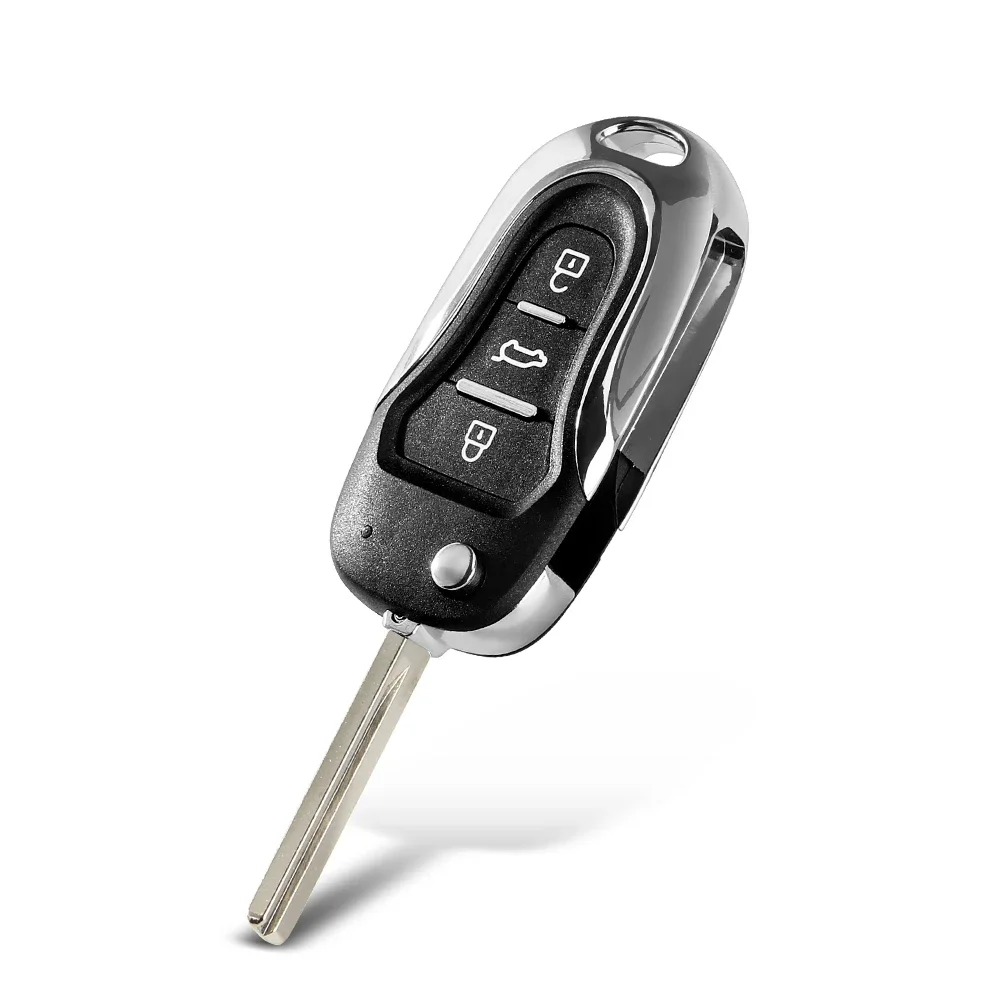 KEYYOU Replacement Folding Modified Car Key Case - 3 Buttons