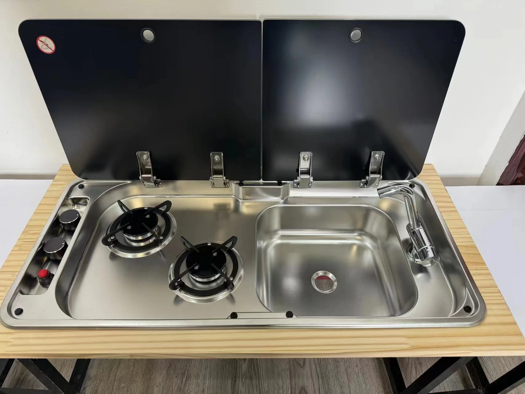 OUTDOORS CAMPING Gas Stove With Sink LPG Cooker In RV Sink Combo Travel Trailer Caravan Motorhome 4