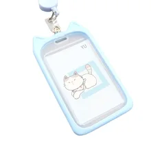 

Cute Badge Holder, Campus Card Holder Retractable Bus Card Holder Lanyard Meal Card Access Card ID Card Holder