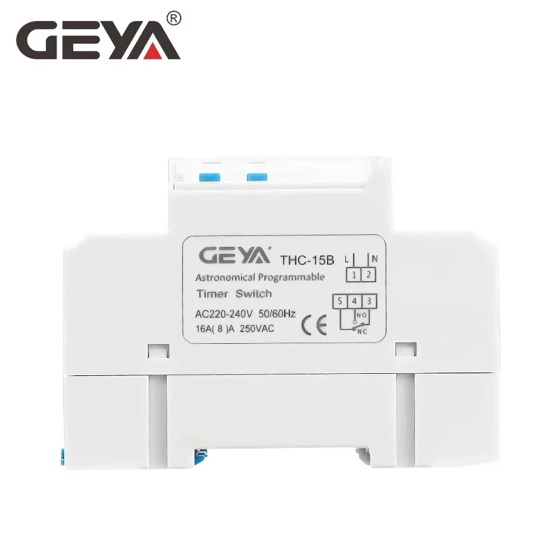 GEYA THC Astronomical Timer Switch LCD Display 16A 20A 30A Timing Control Latitude Switch 220V 4