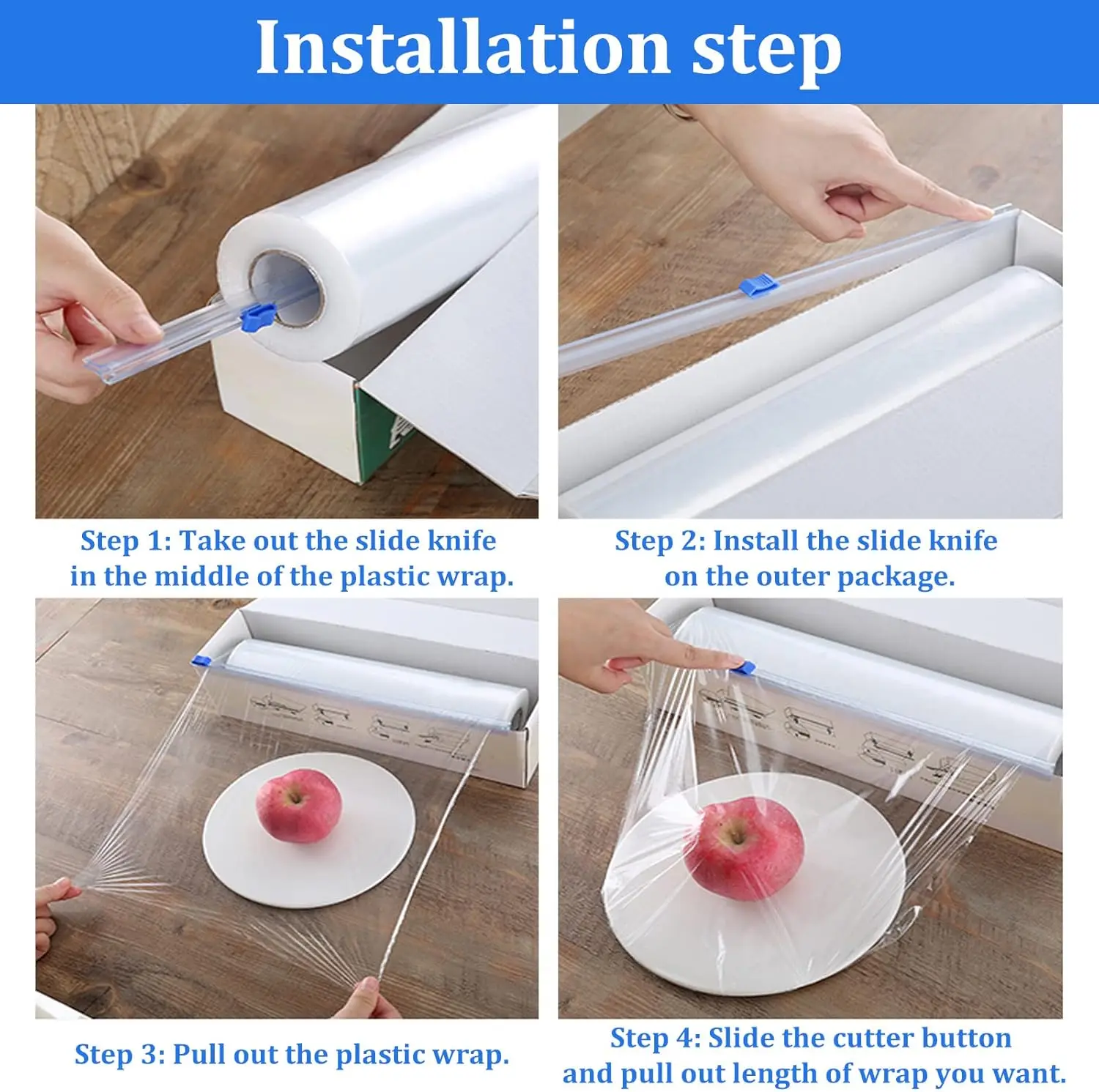 Reusable Plastic Wrap Dispenser Set 3