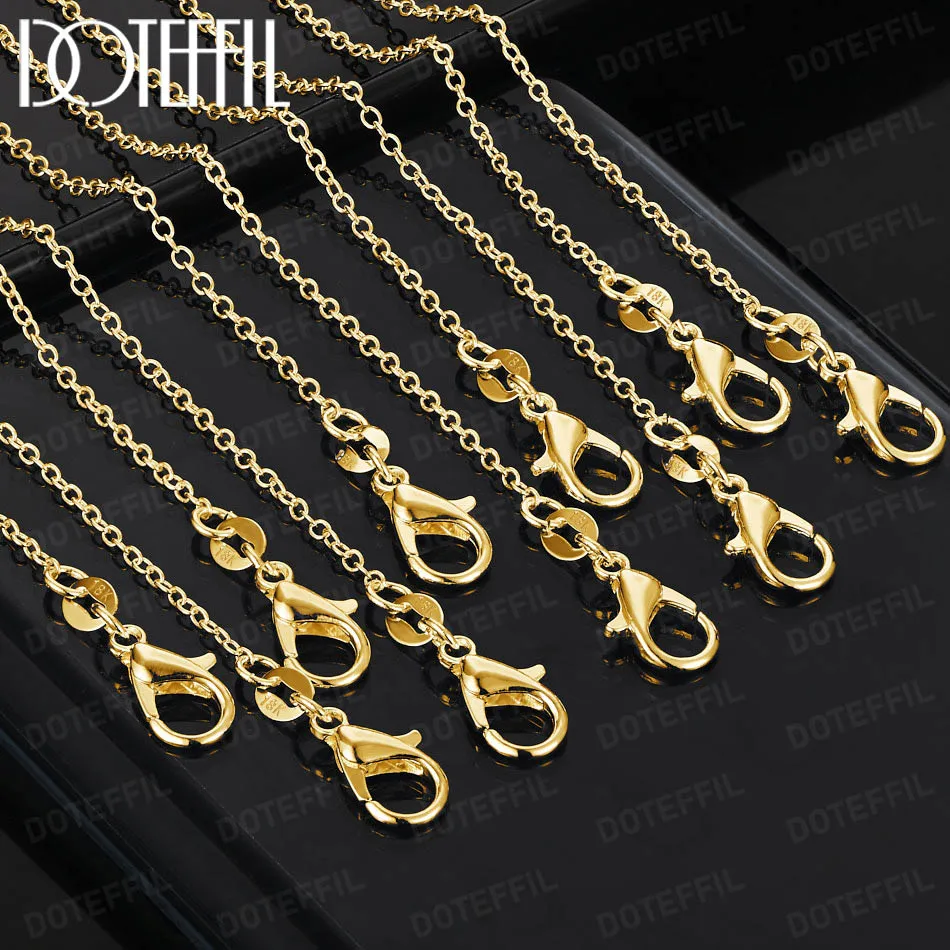 thumbnail image 1 of CJie-collar b谩sico de oro de 18K con cadena O, 18-30 pulgadas, 10/5/1 Uds., elecci贸n para mujer, hombre, boda, compromiso, joyer铆a de moda, 1 of 2