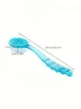 1Pc, bathtub brush with long handle, shower brush with backward exfoliation, body and foot long hair brush (blue, red, green) 4