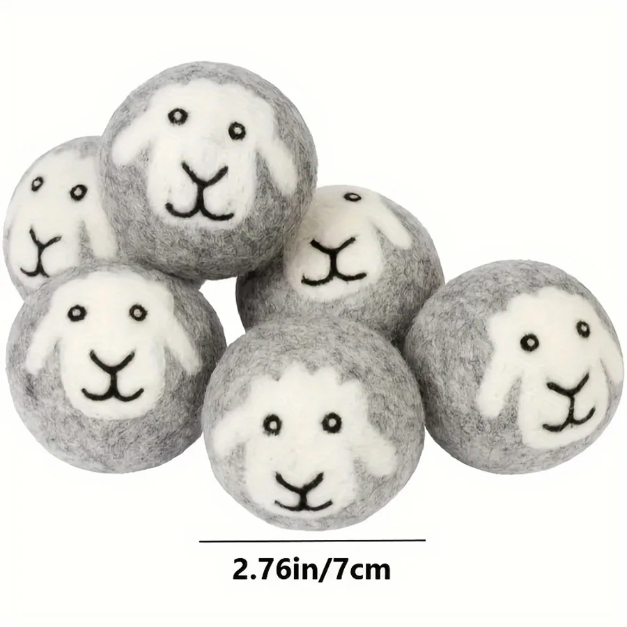 Cute Wool Laundry Dryer Ball Reusable Laundry Ball Washing Ball For Washing Machine Fabric Softener 3/6pcs laundry ball