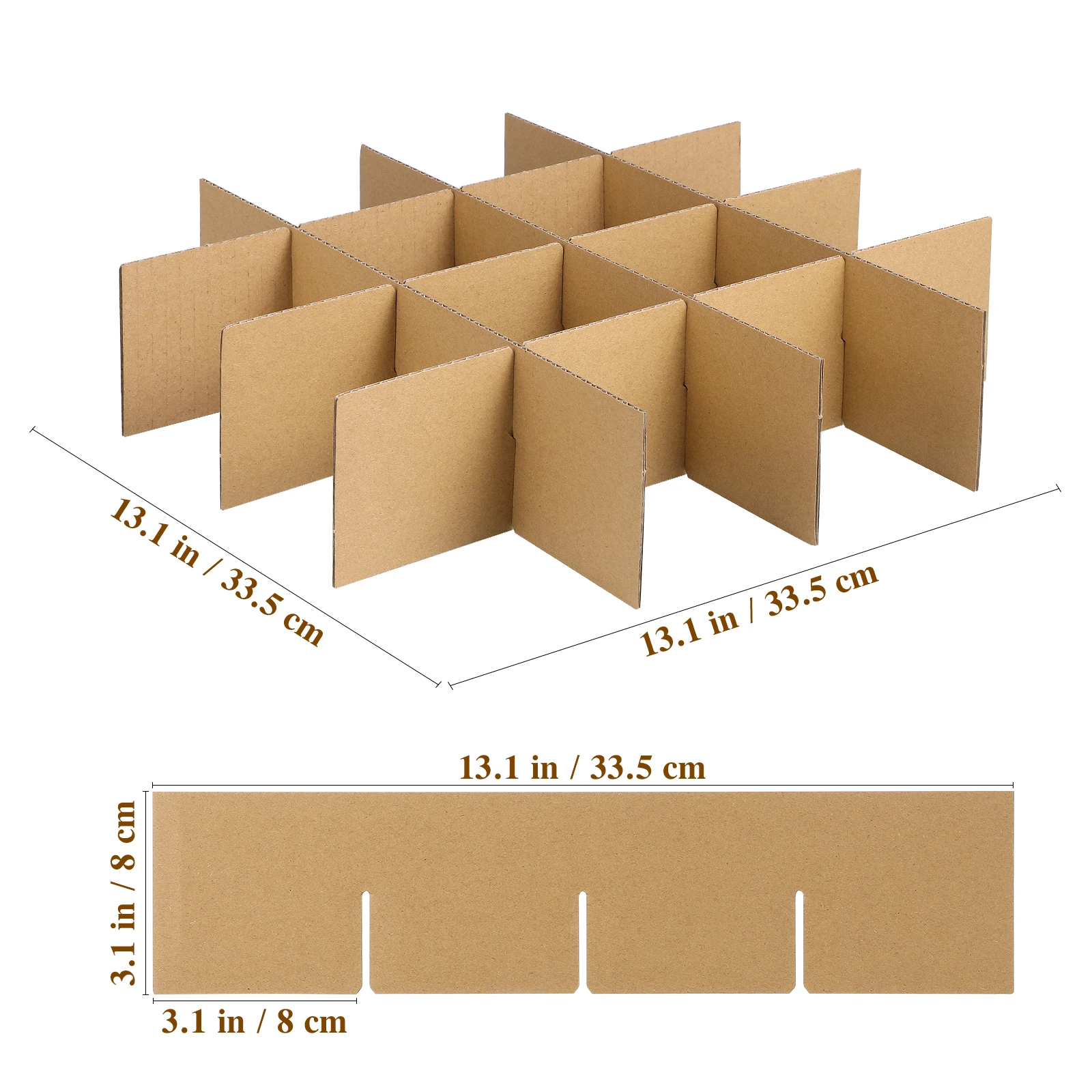 Transport Cardboard Box Dividers Partition Well Grid Packaging Box Dividers Glass Protect Divider Paper board gift wrapping