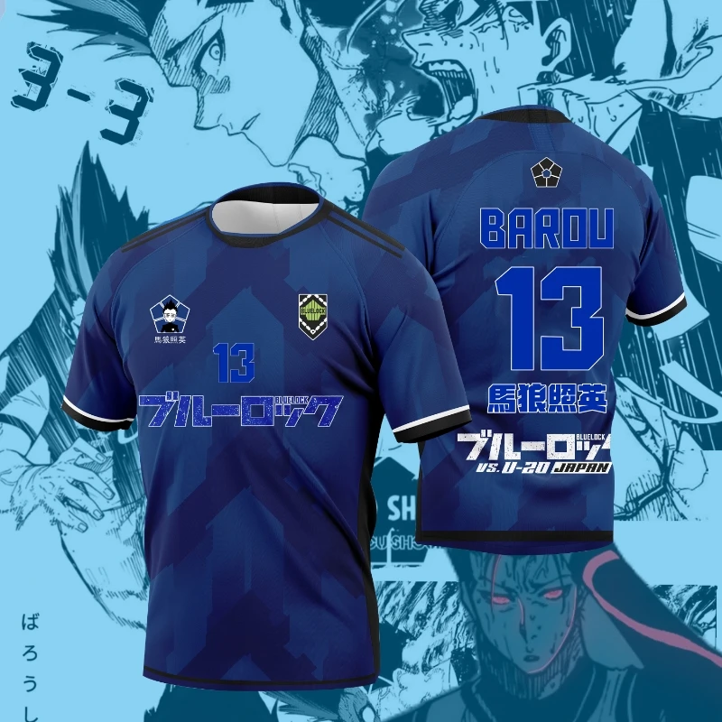 Summer 2026 Anime 'Blue Lock' 3D T-Shirt - Breathable Casual Top