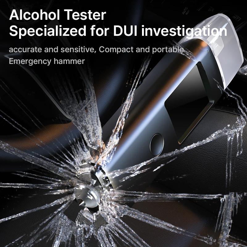Alcohol Tester Breath Alcohol Tester ZBK Blow air automatic testing for drunk driving Rechargeable Two modes of testing