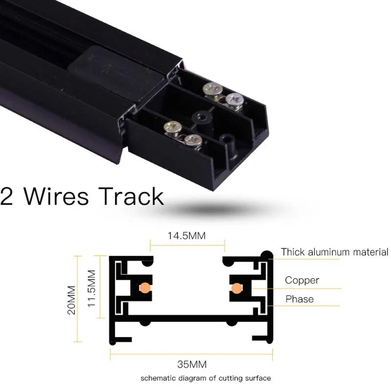 Led Track Light L-shaped Joint Box Track Light 2-wire Light Set 0.5m-1m Fast Delivery 2