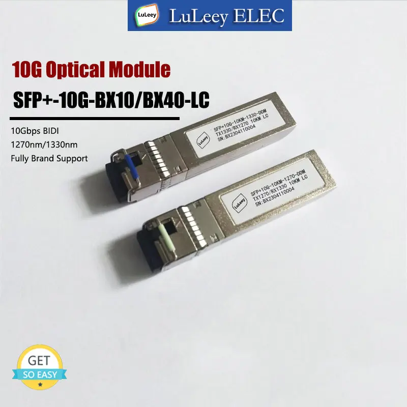 10G SFP+ single-mode LC BIDI optical module 10/40KM Network Switch card for Cisco H3C Huawei Ubiquiti Mikrotik TPLINK 40g qsfp to qsfp 1meter aoc active optical cable for huawei cisco tplink fiber optical switch