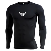 Plus 7XL 6XL Long Sleeve T Shirt Men Elastic Training T-shirt Gym Fitness Workout Tights Sport Jersey Athletic Running Shirt Men 1