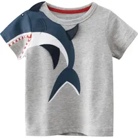 Children Short Sleeve T-shirts Korean Version Kids Clothing Boy Baby Cotton Tees 2-9 Years Summer Cartoon Tops 2
