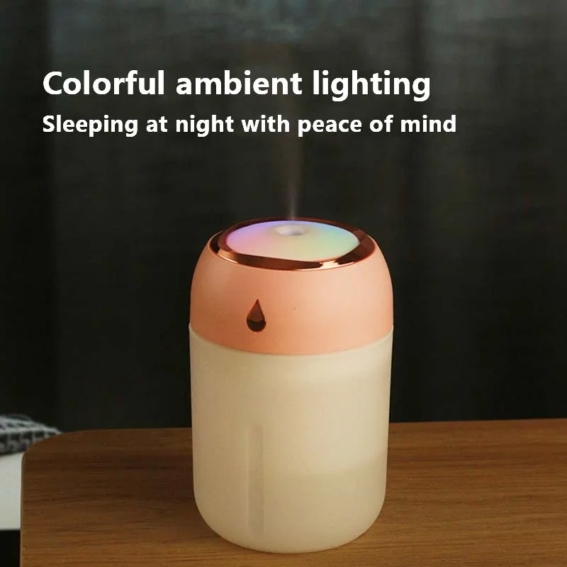 Xiaomi Mini Humidifier USB Plug Nanoscale Silent Streaming Ambient Light 330ML Mist Adjustable Portable For Car Office Household 6