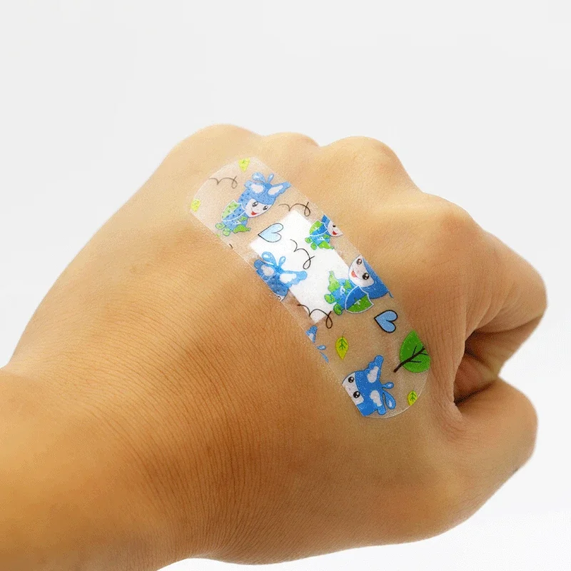 100pcs/lot Cartoon Animal Pattern Band Aid Hemostasis Self-adhesive Bandages Emergency Wound Strips Plaster Patches for Children 6