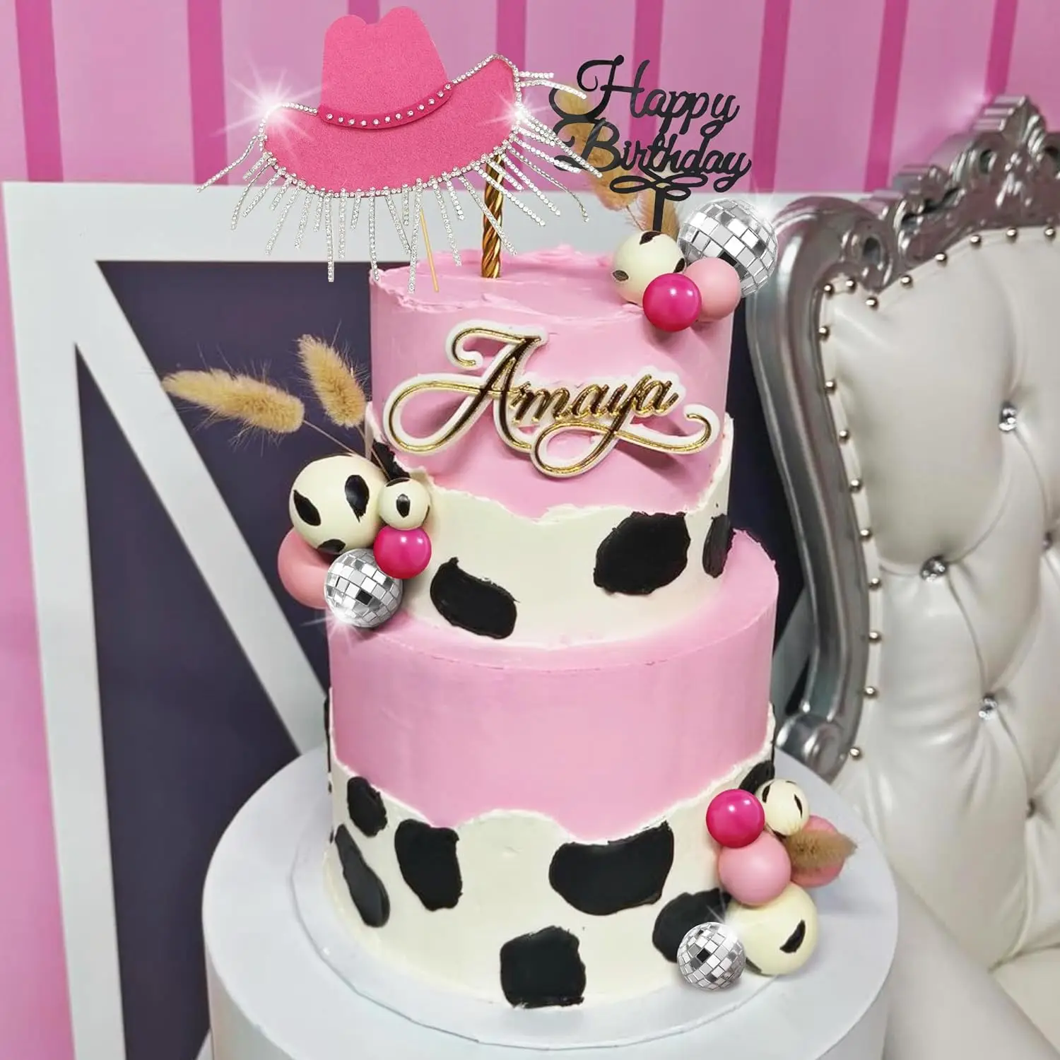 Lot De 90 Porte-clés Chapeau De Cowboy Avec Boule Disco - Cadeaux Et Décoration De Fête