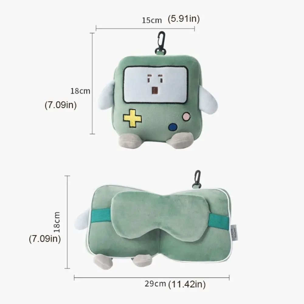 Cute Kawaii Cartoon Eye Mask Pillow Soft Foldable 2 in 1 Eye Mask Sleep Tool Portable Travel Folding Pillow Lunch Break