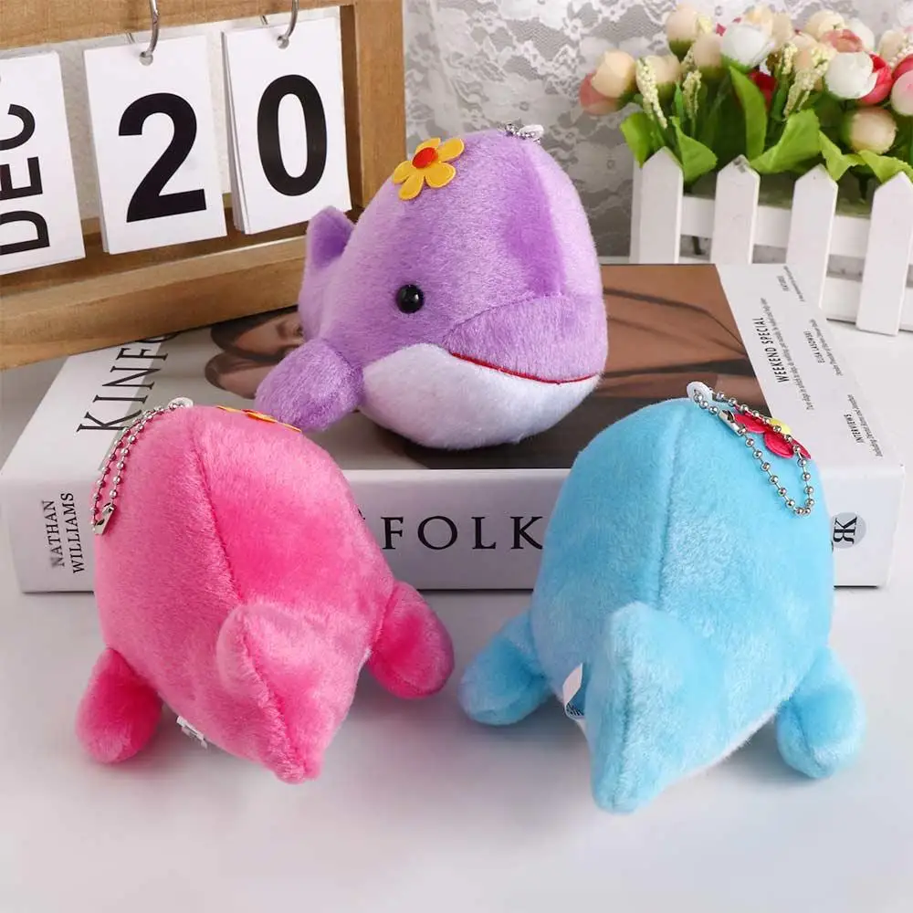 Soft   Backpack Pendant Animal  Bag Charm Stuffed  Whale  Pendant Keychain Keyring Whale