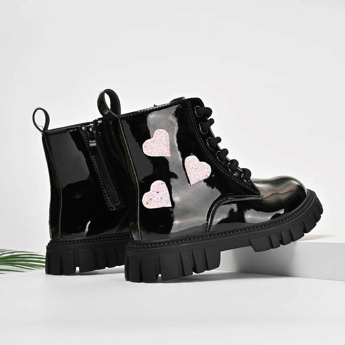 Girls Autumn/Winter Fashion New Round Toe Soft/Cute Thick-soled Zipper Cute Short Boots Baby Light and Elegant Thick-soled Boots