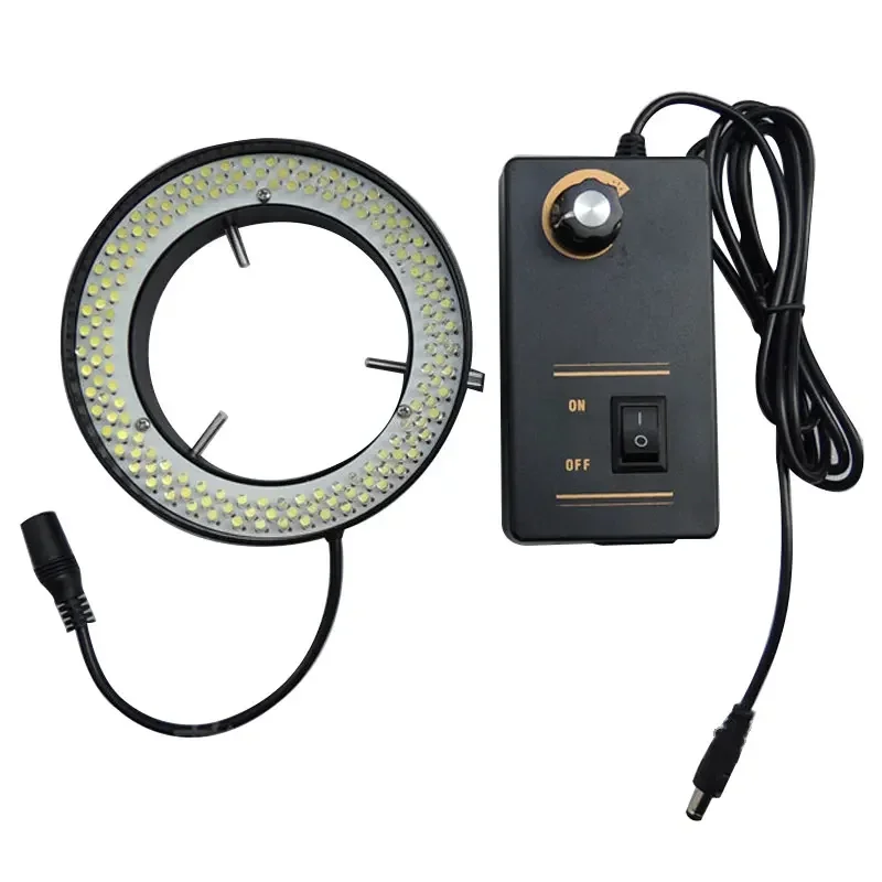 BRESUN Microscope Adjustable 156 LED Ring Light 81 mm Large Inner Diameter Illuminator For Stereo Microscope Illumination Tools
