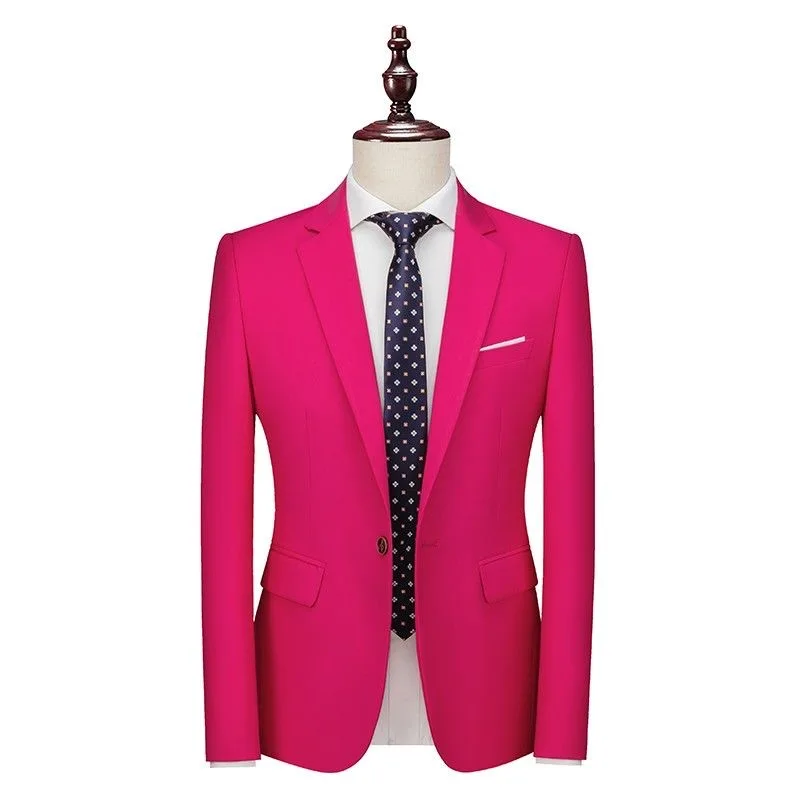 Z345Men's suit jacket casual tops Korean style slim fit street style elegant and handsome