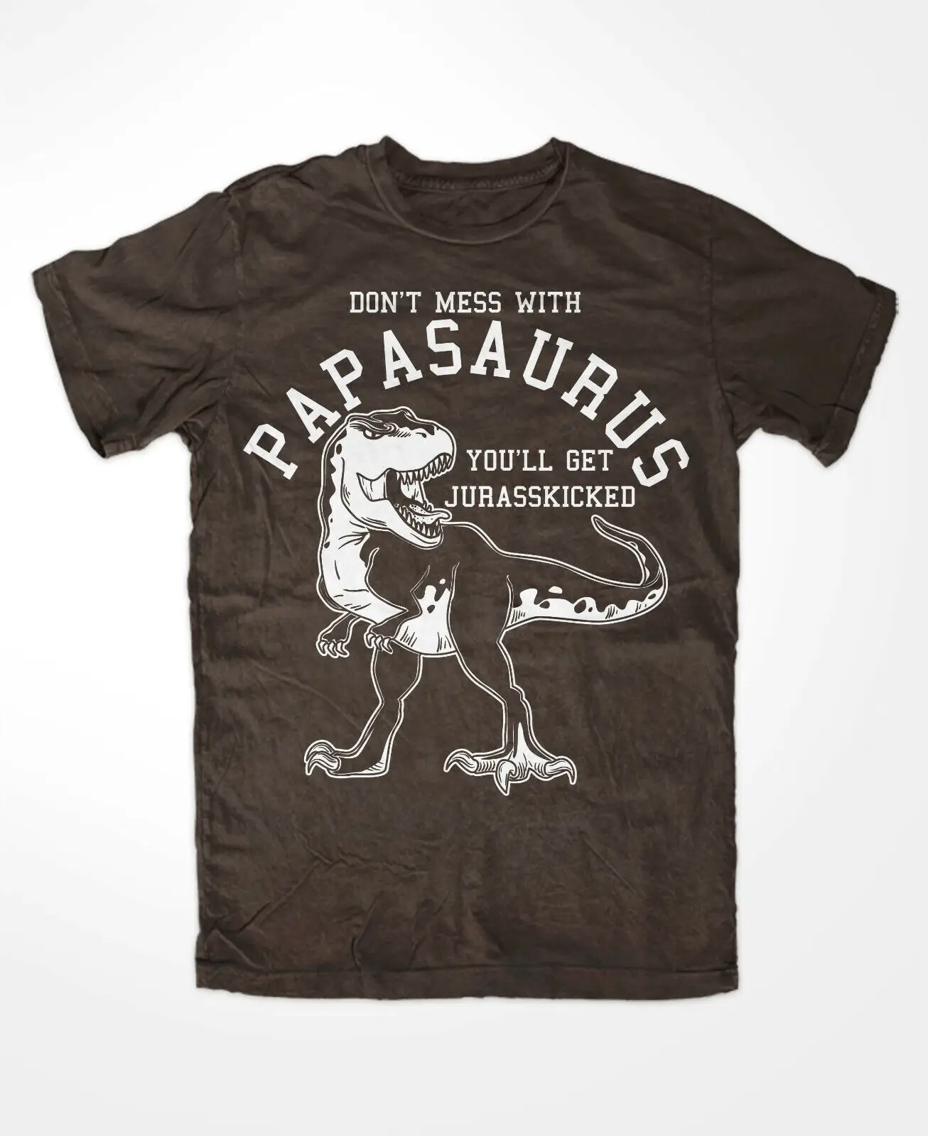 Papasaurus Rex T Shirt Brown Family Dad Men S Day Superhero