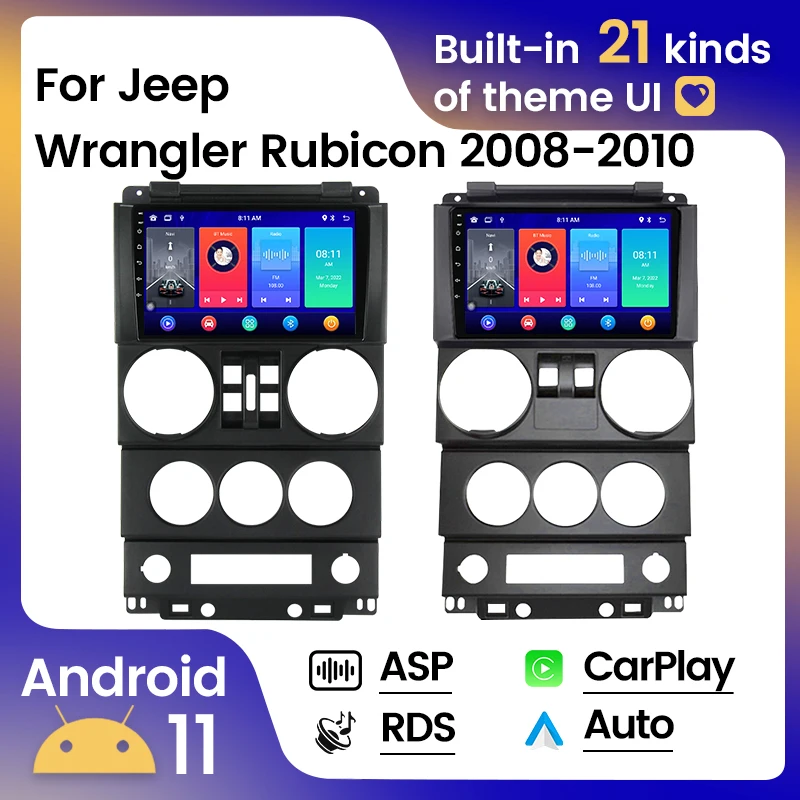 9inch Android 11 Car Android Radio Multimedia Player For Jeep Wrangler