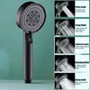 5 Modes Adjustable Rain Drenching Mode Black Bath Shower Head Head Water Saving High Pressure Showerhead Bathroom Accessories 1