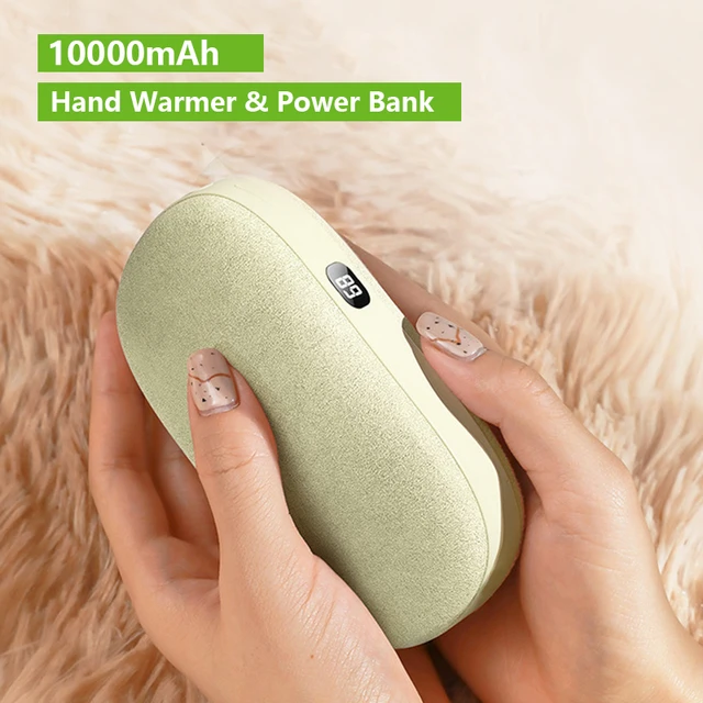 Chauffe-mains en velours aste USB, mini banque d'alimentation portable,  chauffe-poche électronique mobile, 10000mAh - AliExpress