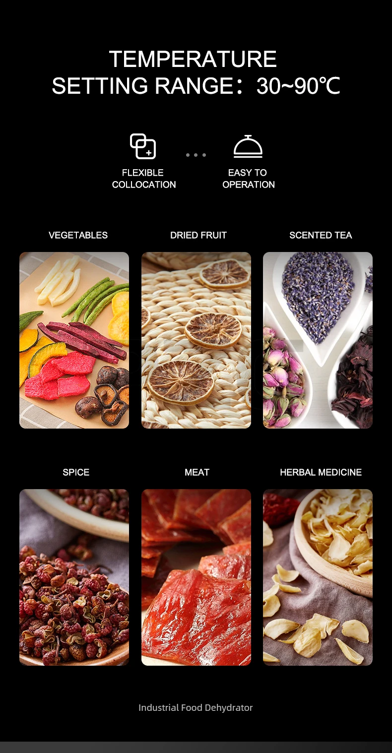 Description Picture 5 of itemIndustrial 100kg Food Dehydrator Dry Fruit Dryer Machine 80 Trays Dried Fruit Cabinet Food Dryer Celery Tomato Potato Dehydrator