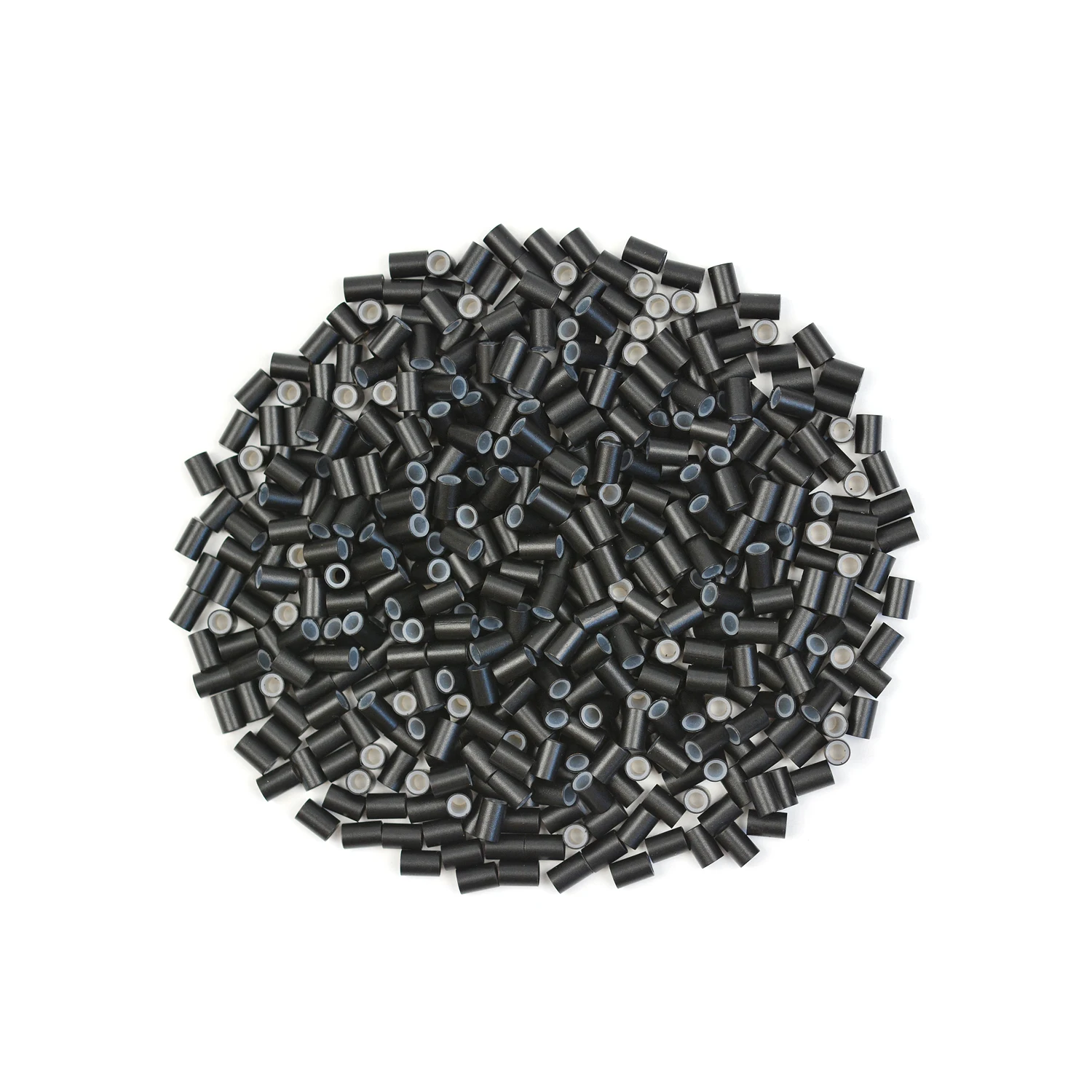 200개 4.0*2.8*6.0mm 헤어 링, 헤어 익스텐션용 실리콘 구리 튜브/링크, 드레드락 비즈, 헤어 액세서리