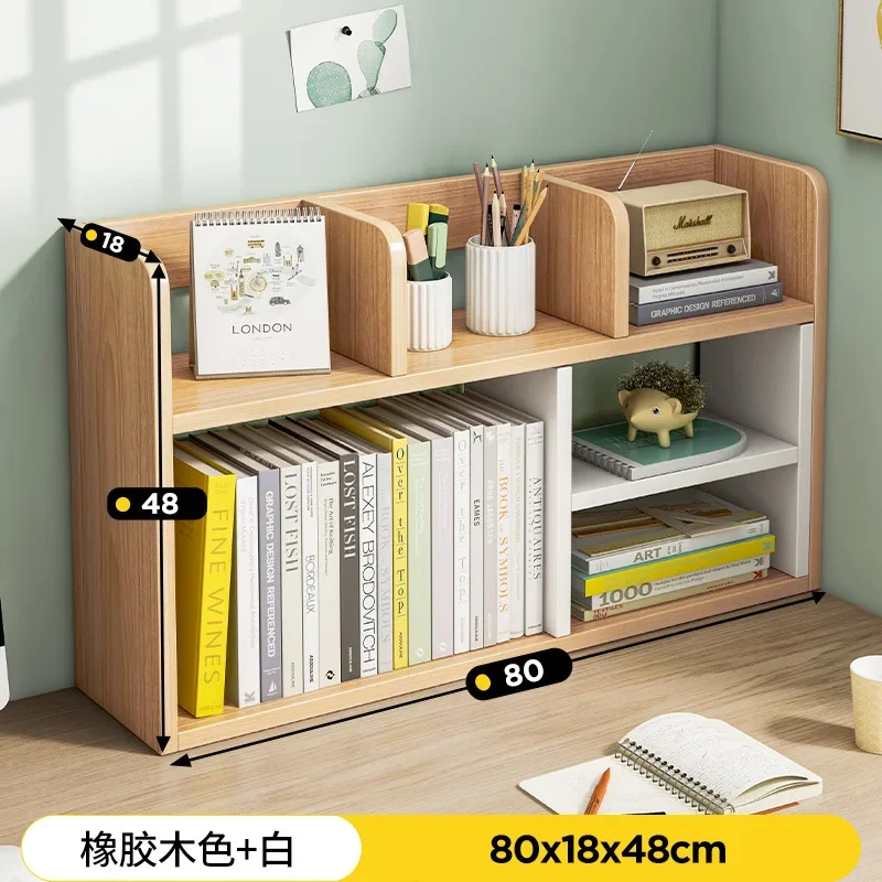 

2023 Year New AOLIVIYA Simple Desk Small Bookshelf Office Desktop Desk Storage Rack Simple Student Computer Desk Bookshelf