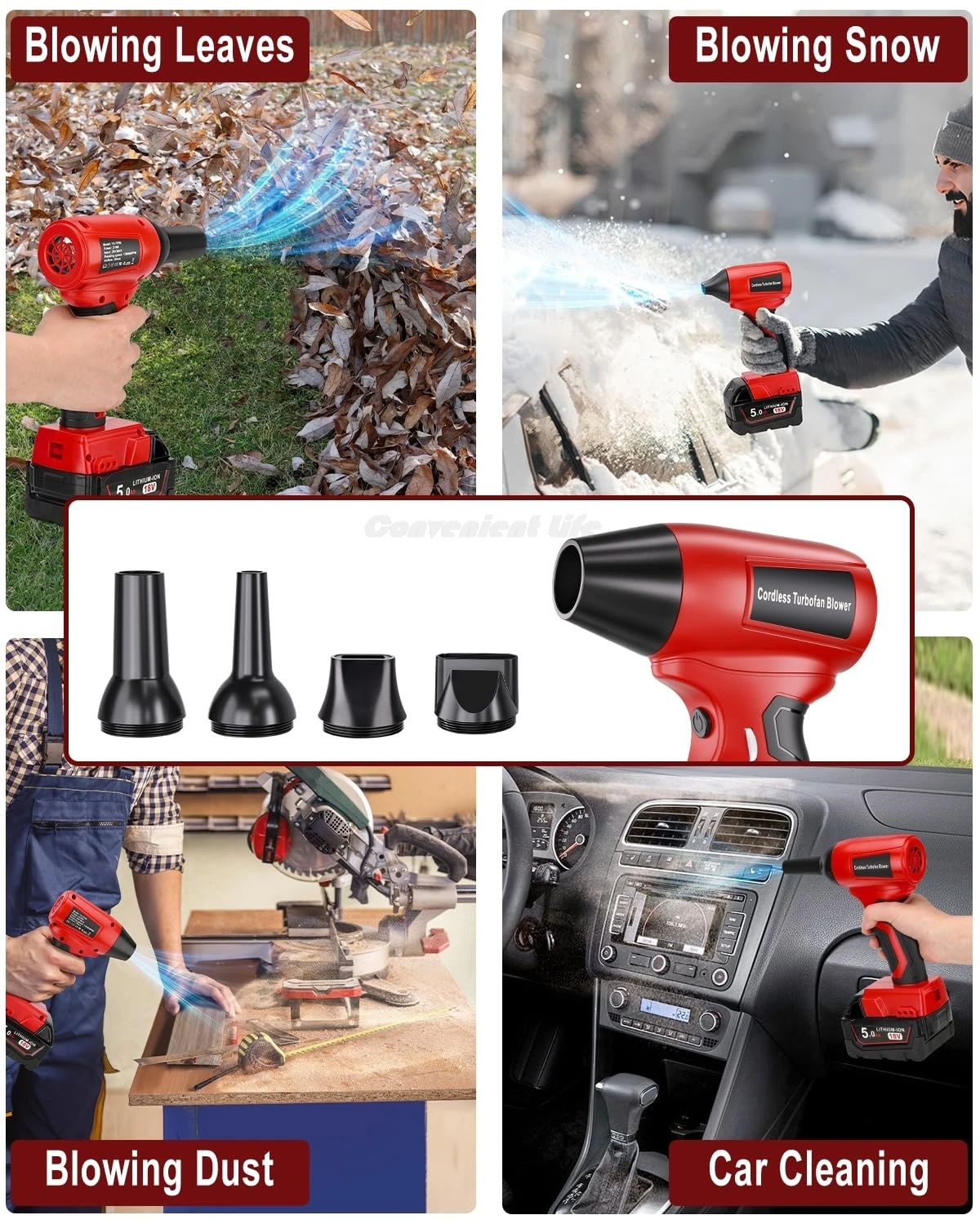 130000RPM Brushless Violent Turbo Fan for Milwaukee M&18 18V Battery Violent Wir